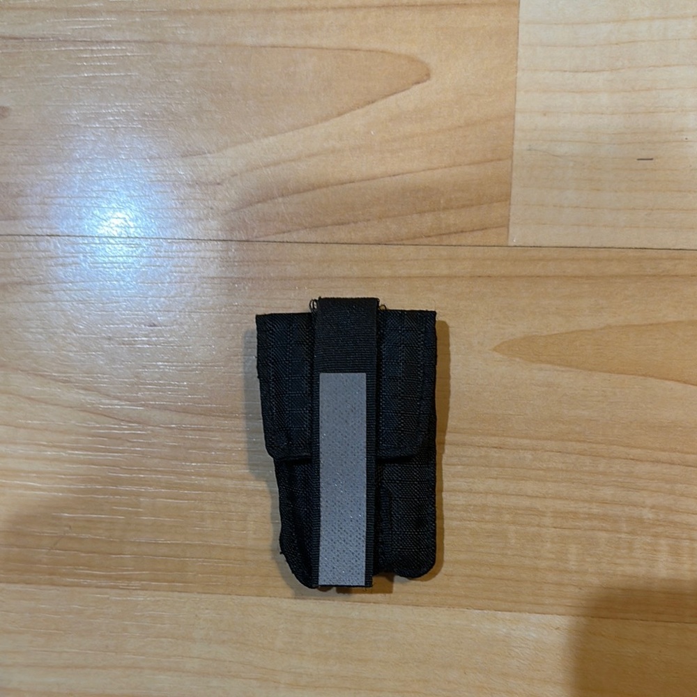 Black Key Holster with Velcro and Silver reflective stripe